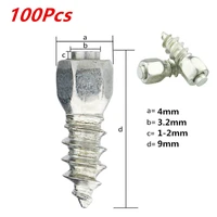 100pcsset 9mm screw in tire studs wheel tyres snow chains stud for cartruck atv