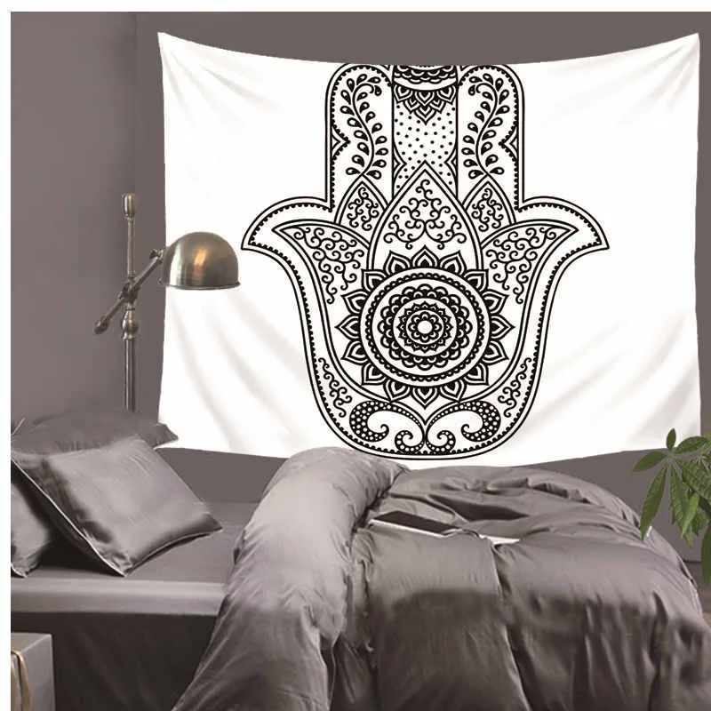 Печатный гобелен с лотосом Bohemia Boho МАНДАЛА ГОБЕЛЕН настенный для украшения стены