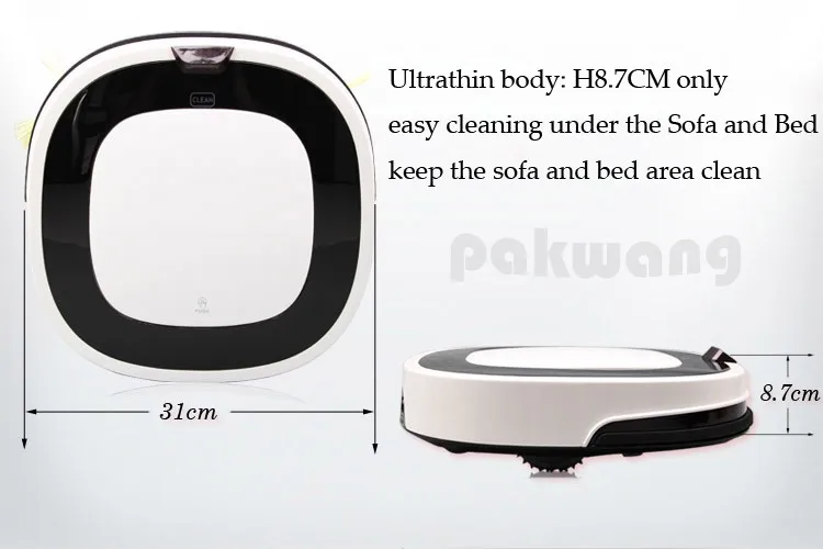 PAKWANG D5501 робот пылесос с большой свалку Ёмкость 1800 мАч Батарея белый мокрой и