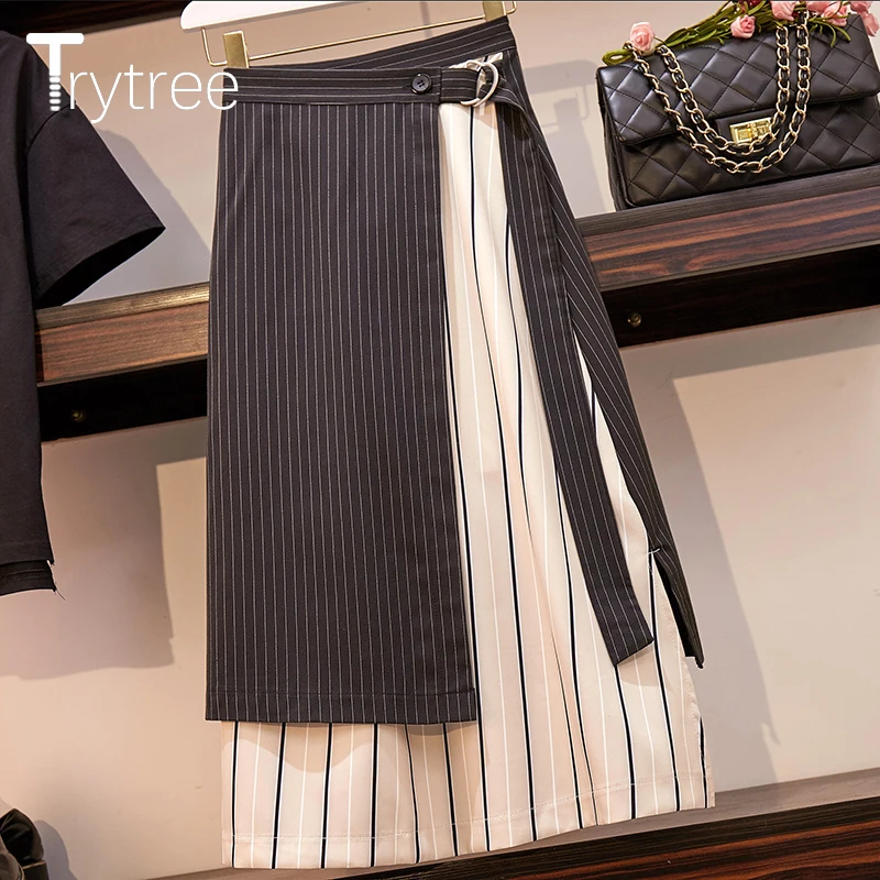 Trytree летний осенний Женский комплект из двух предметов Повседневный Топ с v