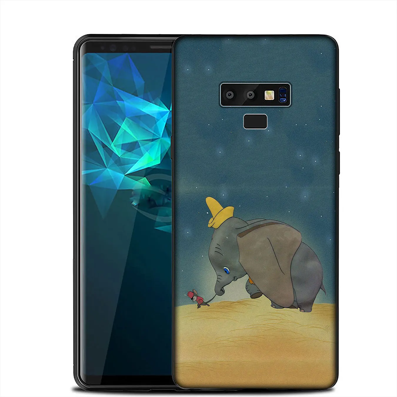 IYICAO Dumbo Cute elephant Soft Silicone Case for Samsung Galaxy A6 A9 A8 A7 2018 A3 A5 2016 2017 Note 9 8 10 Plus Lite |