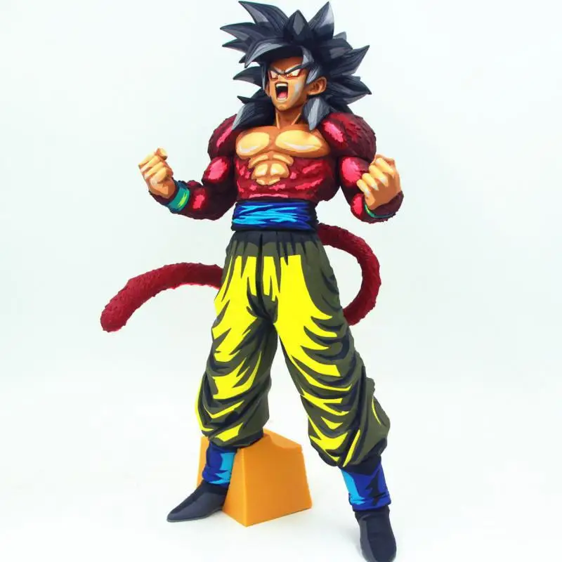 Dragon Ball Супер 4 Гоку фигурки героев A22 Супер Saiyan специальные Цвет Edition игрушки 34 см - Цвет: A