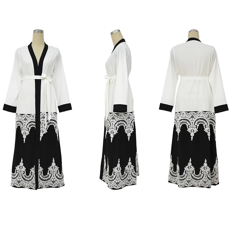 Турецкое мусульманское Открытое платье абайя размер S-5XL халат турецкая