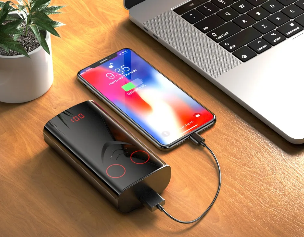 Bluetooth 5,0 T9 наушники-вкладыши TWS с Беспроводной наушники стерео Hi-Fi Шум снижение Earpbuds с 6000 мА · ч зарядный чехол Водонепроницаемый Спортивная гарнитура с Bluetooth