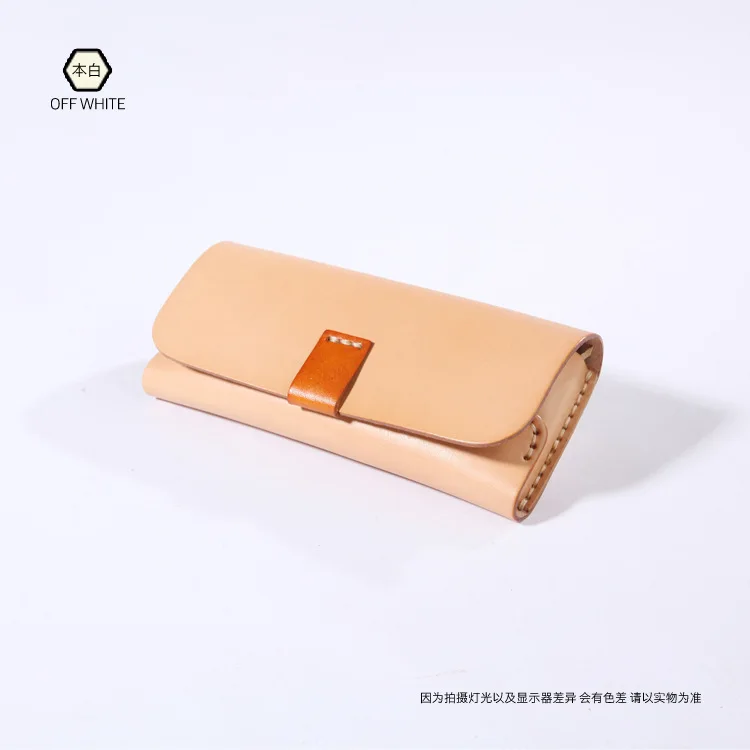 Light brown Новинка, ручная работа, кортекс, коробка для очков, Ретро стиль, высокое качество, Кожаный Чехол для очков, Воловья кожа, чехлы и сумки для очков BR5049 - Цвет: Light brown