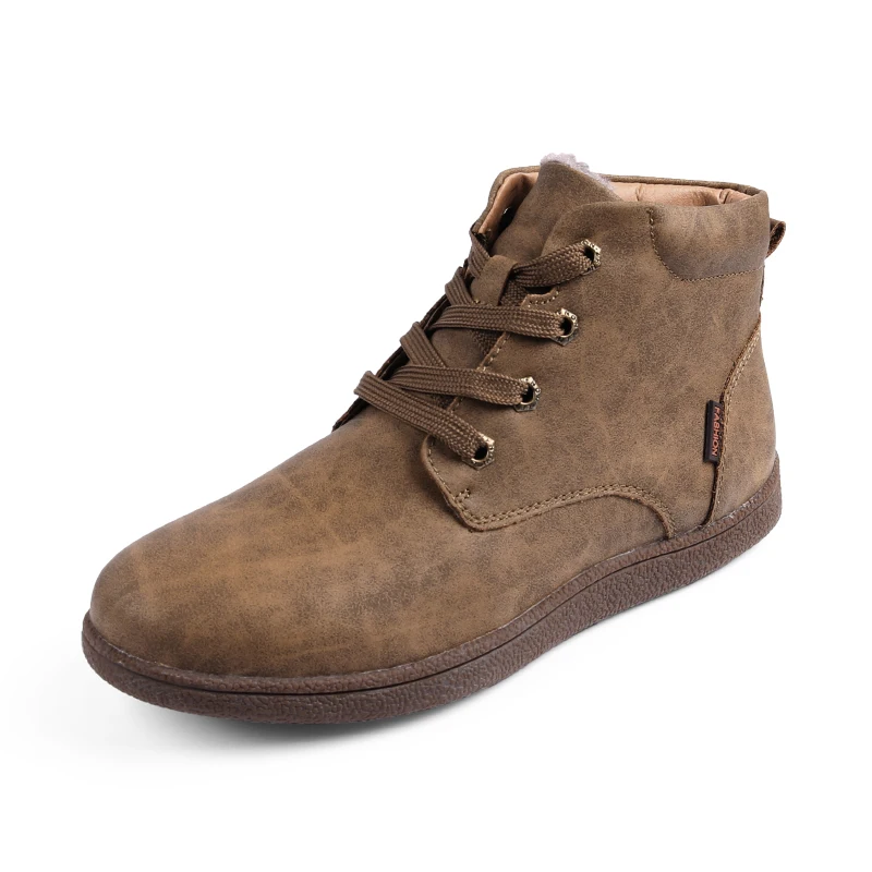Genuine Leather Mens Ankle Boots Breathable Men High Top Shoes Outdoor Casual Males Winter Homme Large Size Lx5 | Обувь
