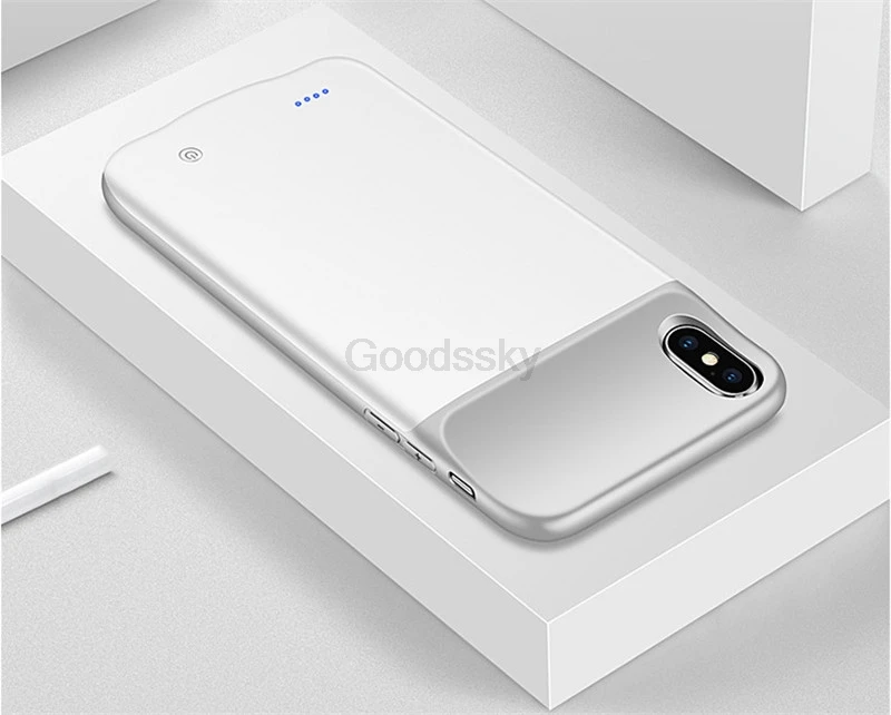 Тонкий чехол для аккумулятора для iPhone XS X, запасной внешний аккумулятор, зарядное устройство, чехол для iPhone 6, 6 S, 7, 8 Plus, чехол для зарядки, задняя крышка