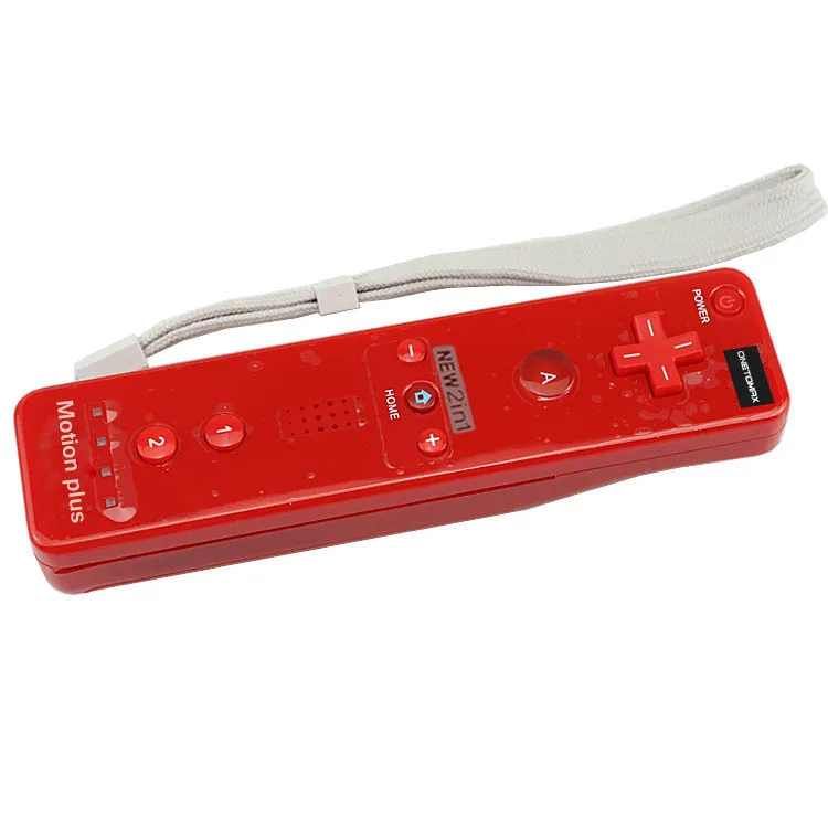 Новейший пульт дистанционного управления для wii 2 в 1 со встроенным Motion Plus для nintendo Red,, гарантированный
