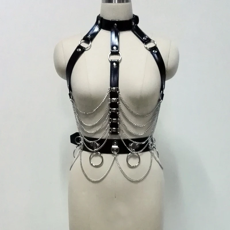 100% женский черный сексуальный ремень ручной работы из искусственной кожи|choker