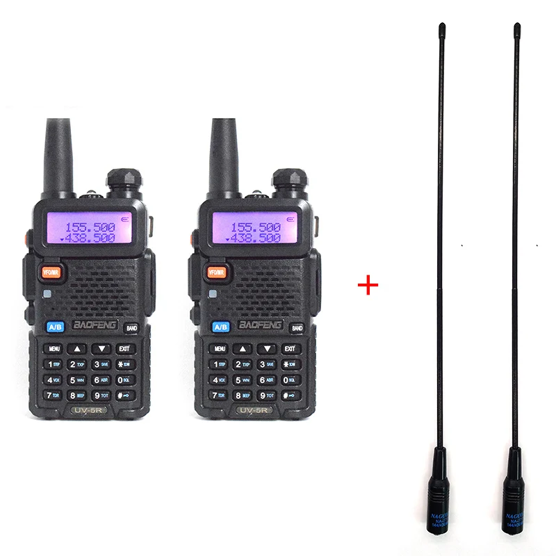 Option4 2 шт. BaoFeng UV-5R walkie talkie Профессиональный CB радио приемопередатчик baofeng UV5R 5 Вт двухдиапазонный радио VHF& UHF портативный двухстороннее радио - Цвет: Option4