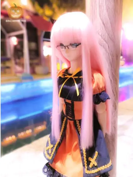 Белый Новинка, Одежда для куклы Bjd 1/3 1/4 SD DD MDD, платье для куклы, карнавальный костюм, костюм ведьмы на Хэллоуин, костюм феи и сестры, костюм тыквы - Цвет: Белый