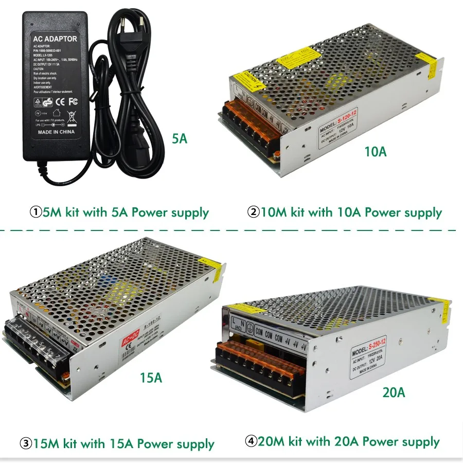 DC12V 60 светодио дный/m 4 in1 светодио дный Гибкая RGBW RGBWW светодио дный свет 5 м 10 м 15 м 20 м 5050 SMD+ 2,4G RGBW светодио дный контроллер+ Мощность адаптер