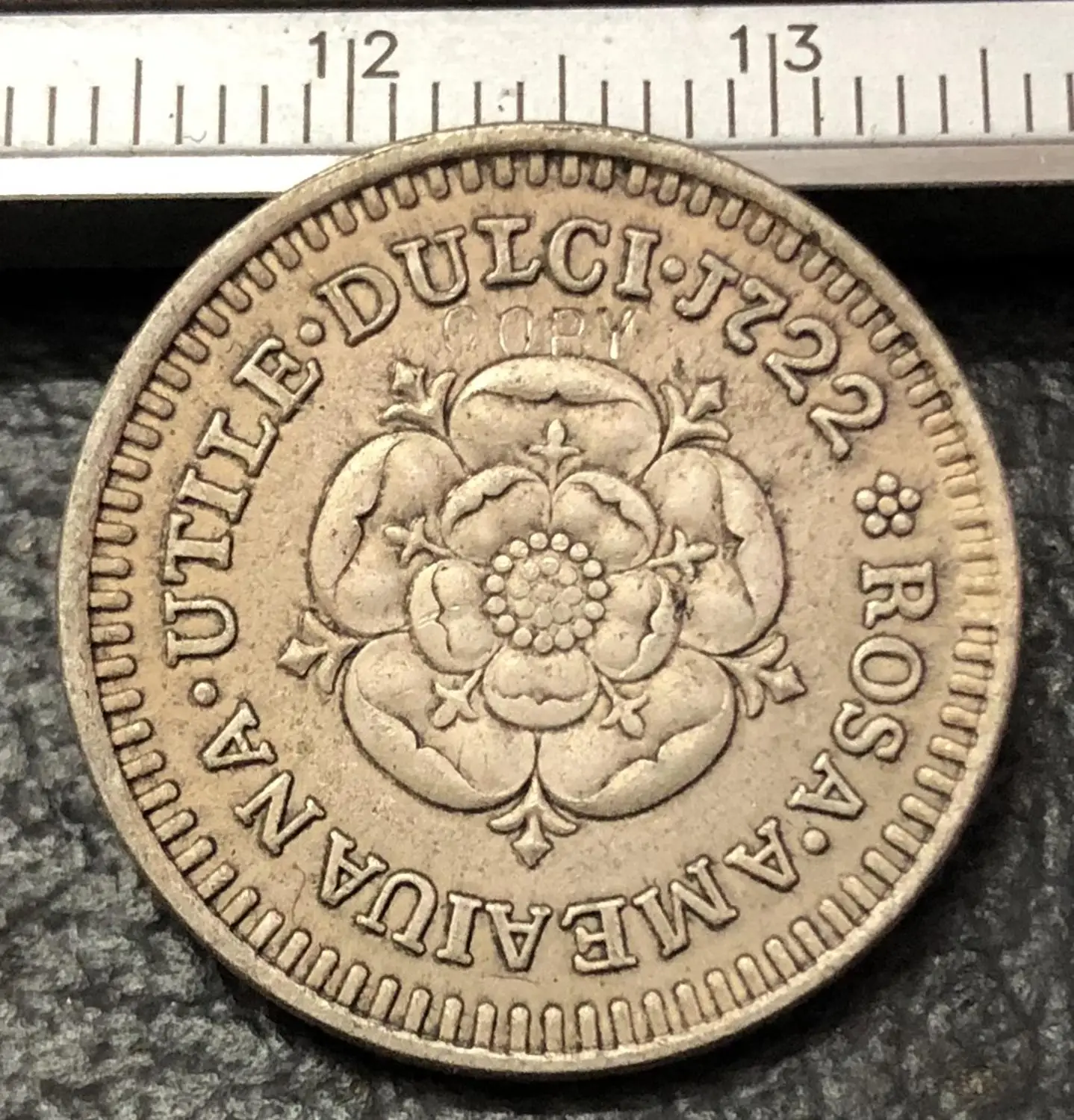 

Серебряная копия монеты "Роза Американская", 1722 года