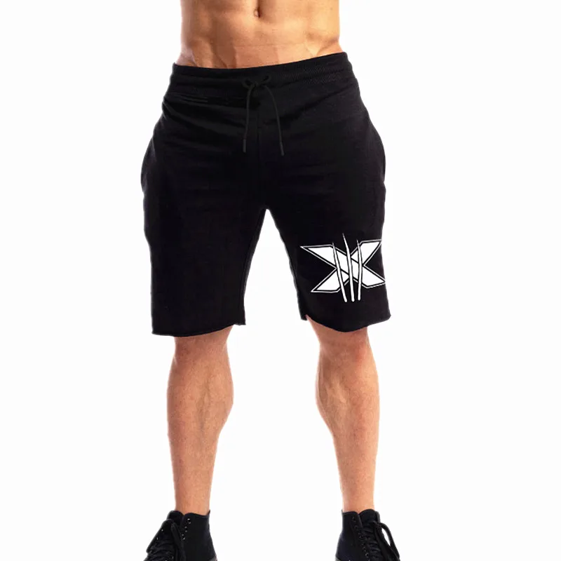

Шорты мужские спортивные до колен, хлопок, повседневные пляжные штаны для фитнеса, джоггеры, облегающие Брендовые спортивные штаны для боди...