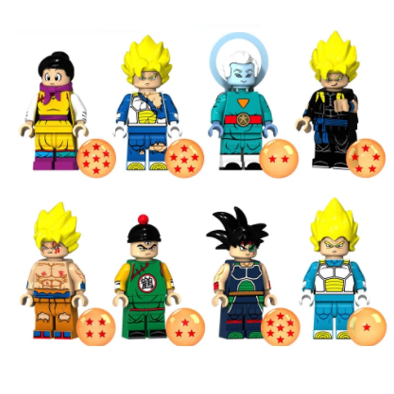 Legoing Dragon Ball Аниме фигурки Z Son Goku Vegeta Violett Krillin строительные блоки мультфильм