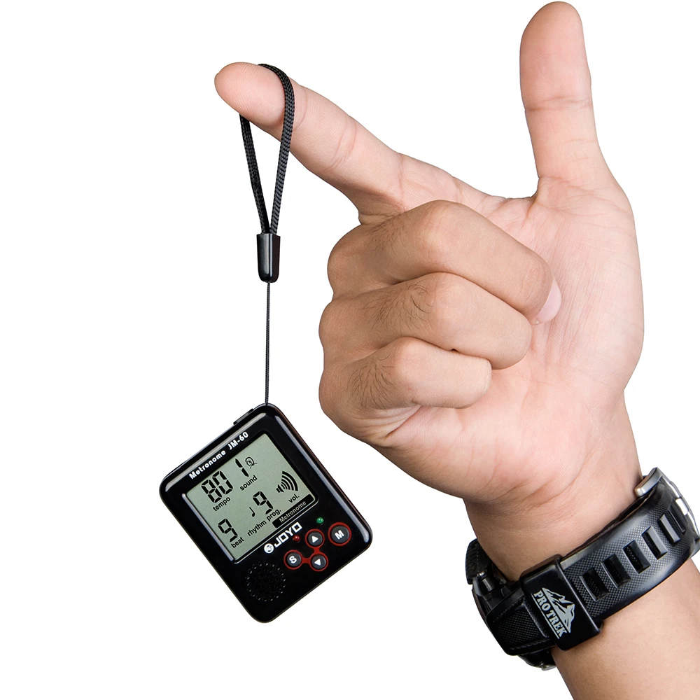 Joyo Mini Digital Metronome JM-60 Recharged with USB adapter Clip-On LCD Screen Real Voice Sound | Спорт и развлечения