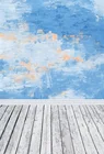 Деревянный пол фоны для фотосъемки голубое небо чернила фоны для рисования для фотостудии виниловая ткань компьютерная печать на заказ 3D