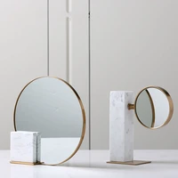 european minimalist luxury metal marble glass mirror decoration soft decoration home bedroom desktop decoration gifs
