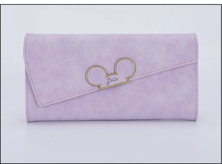 Disney мультфильм сумка МИККИ кошелек девушка монета сложить женский милый Длинный кошелек пакет леди карты скраб кошелек держатель клатч для карт