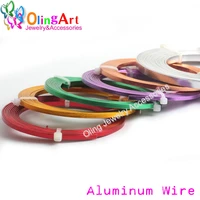 olingart new 10mlot 5x1mm flat aluminum wire crafts materials diy women earrings bracelet choker necklace jewelry making