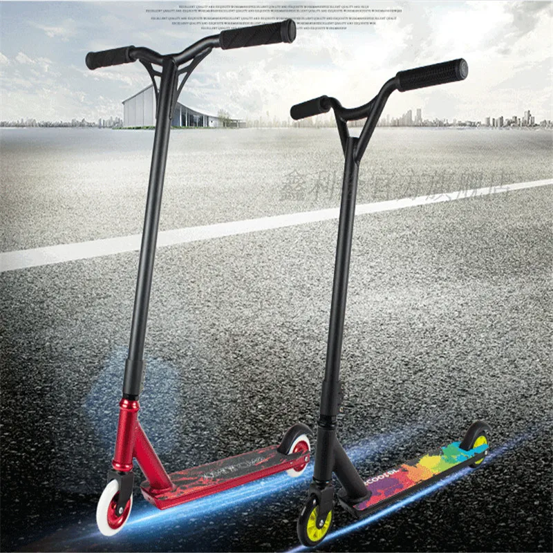 Самокат складной для взрослых и детей 2 колеса из искусственной кожи