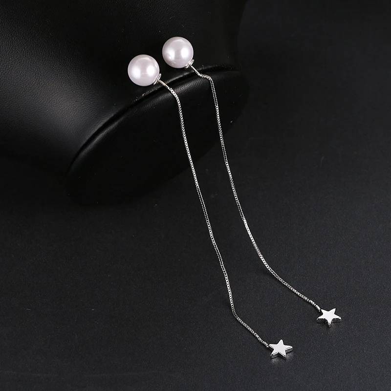 Женские серьги-кисточки с искусственным жемчугом кристаллами | Украшения и