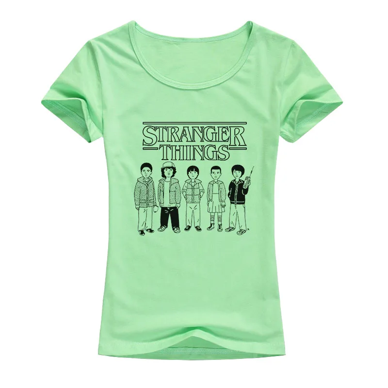 Женская футболка с коротким рукавом и принтом очень странные дела|hipster tee|printed t shirt