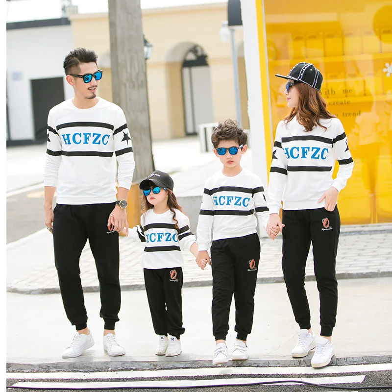 Одинаковые наряды для семьи 1 шт. рубашка + брюк например одежда матери дочери