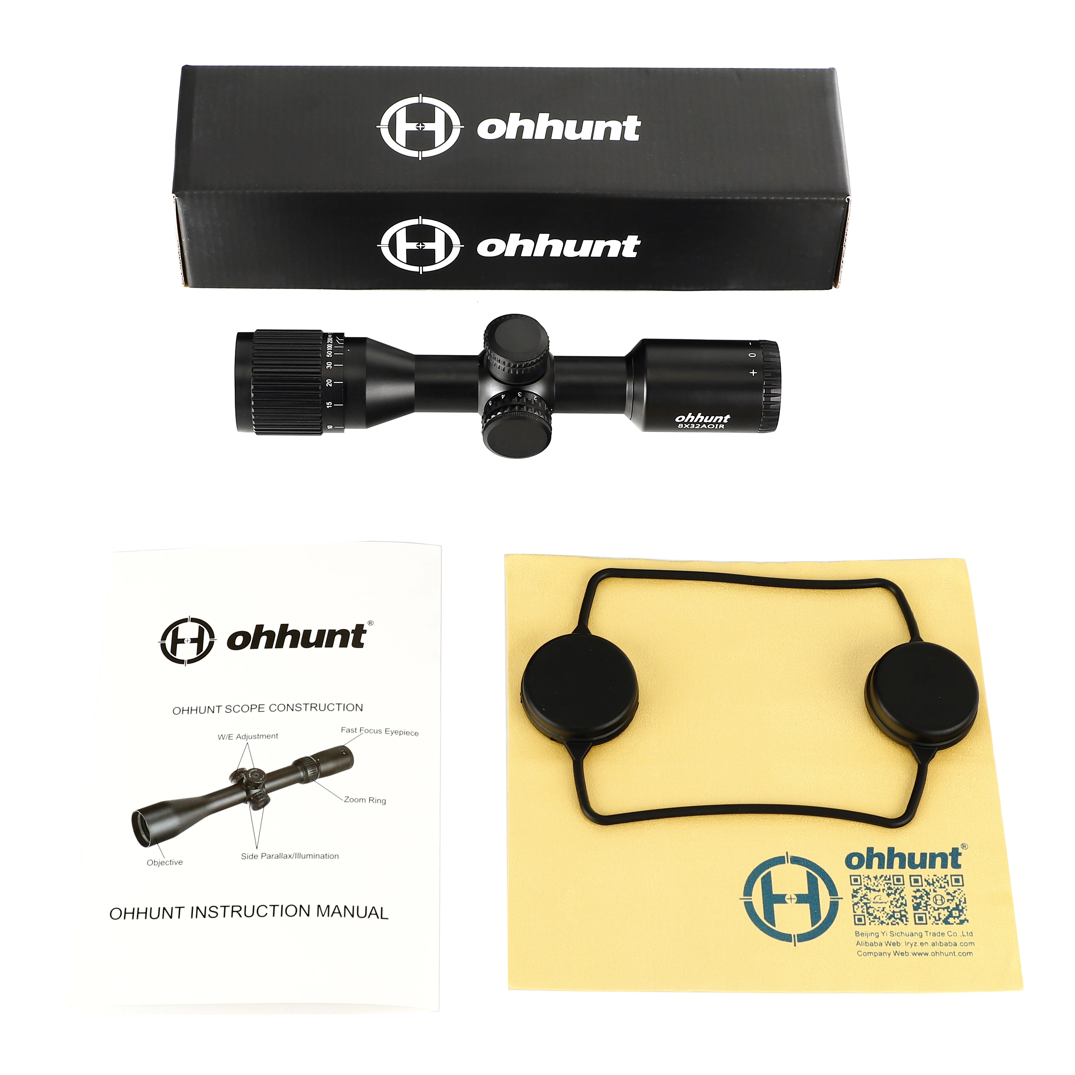 Ohhunt тактический оптический прицел 8X32 AOIR компактный Mil Dot с подсветкой для сетки