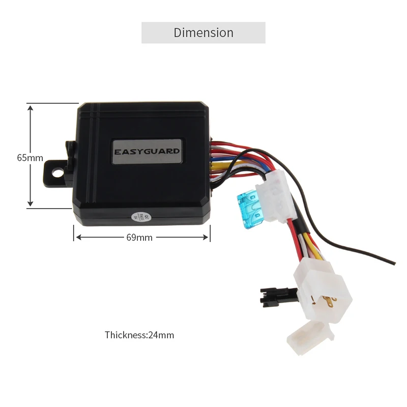 Качество easyguard 2 way Мотоцикл сигнализация с дистанционным запуск двигателя