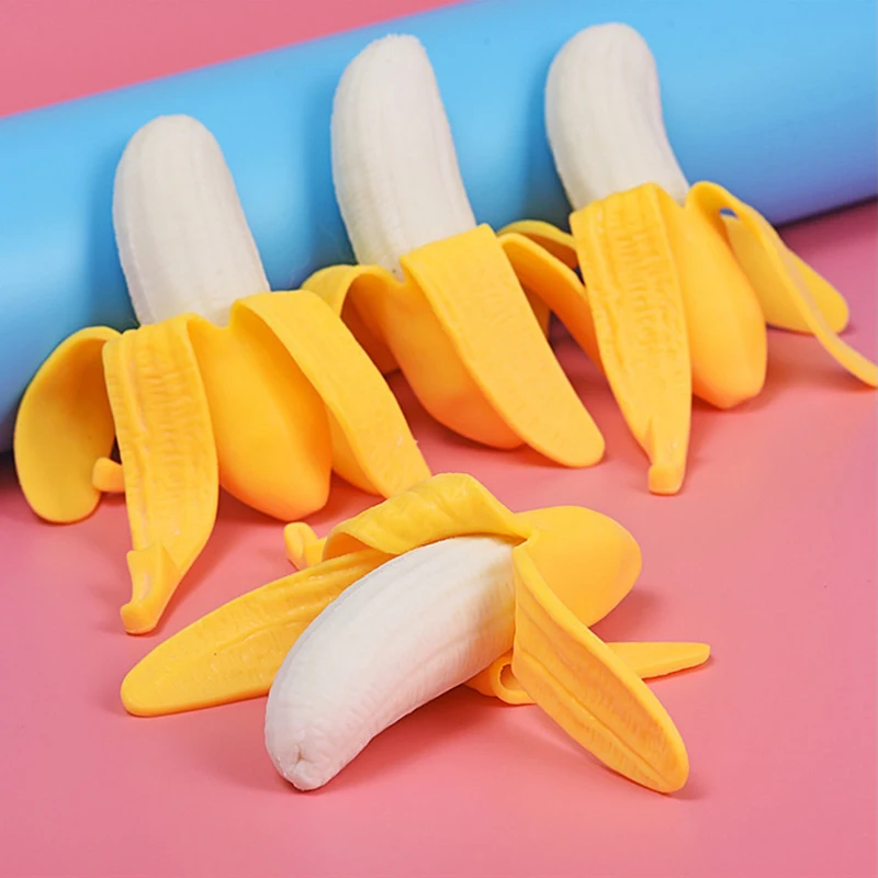 Squishy Simulated Banana Squishies Slow Rising Cute Fruit Soft Squeeze Toy Sweet Scent Stress Relief Funny for Kids Gift 13*6CM