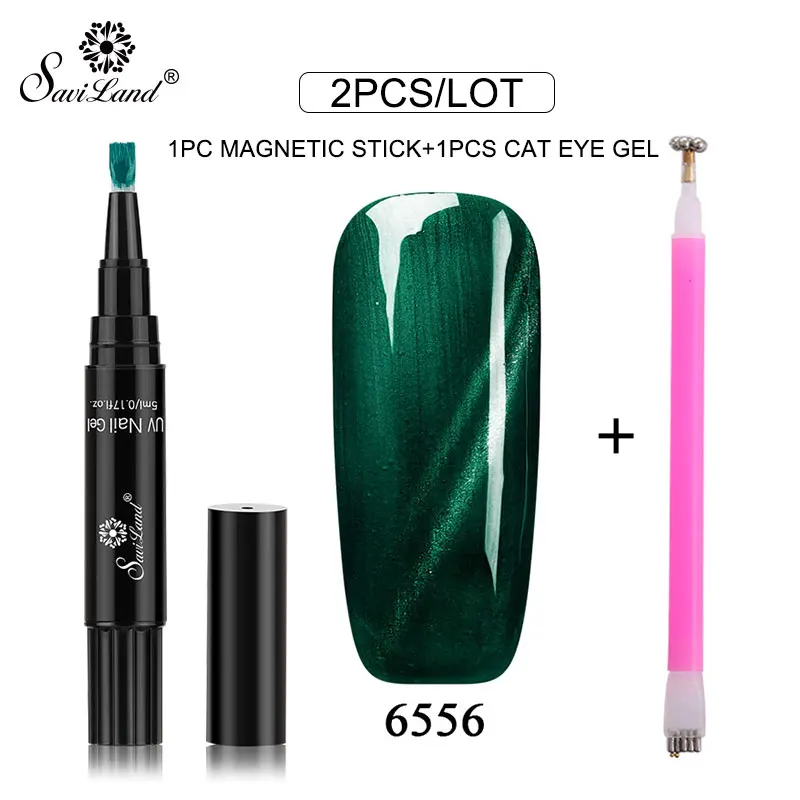 ZHG909 Saviland 2 шт./лот Магнитная 3D кошачий глаз гель лак для ногтей магнит Nail Art инструменты магнит для УФ лак для ногтей маникюр инструмент - Цвет: ZHG909