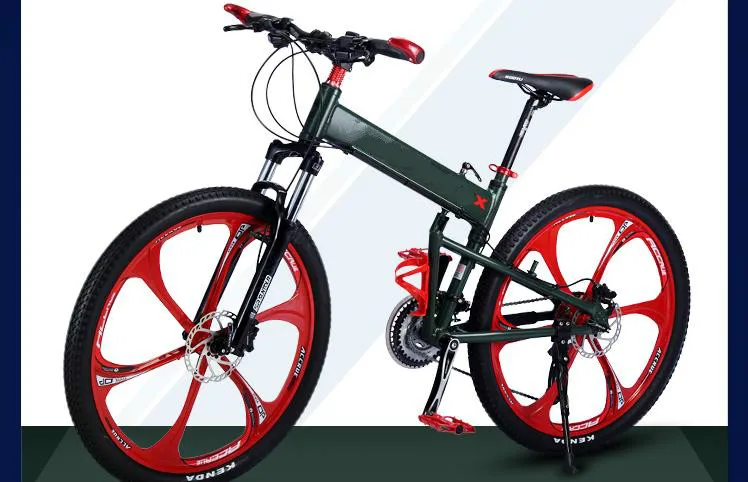 6 спиц 21/24/27/30 скоростей горный велосипед складная рама 26*17 дюймов 2016 велосипедные