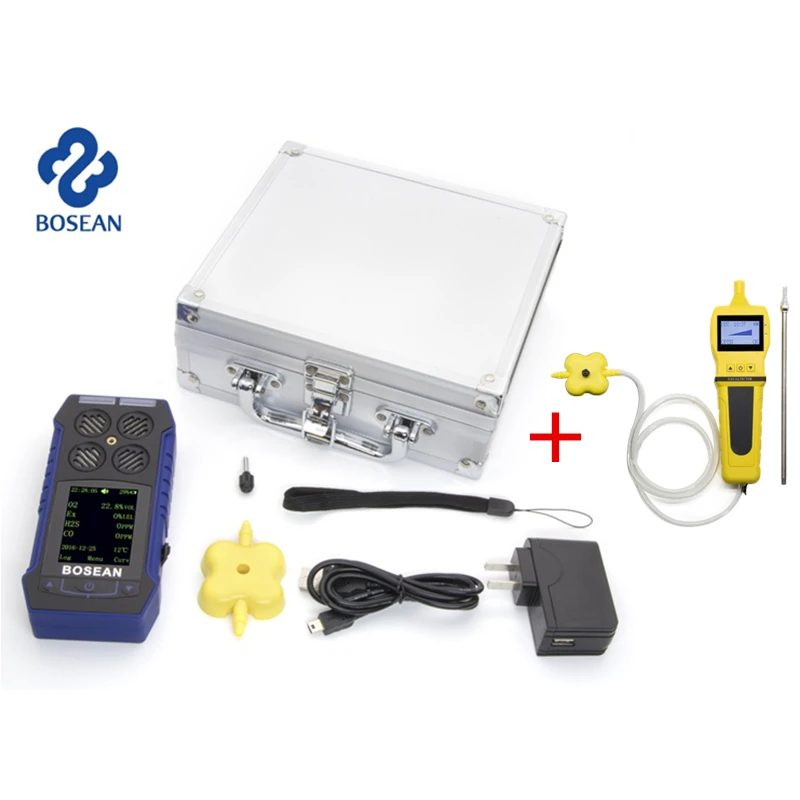

Combustible Alarm Monitor Gas Analyzer CO H2S Carbon Monoxide Sensor with Gas Sampling Pump Hydrogen Sulfide Gas Leak Detector