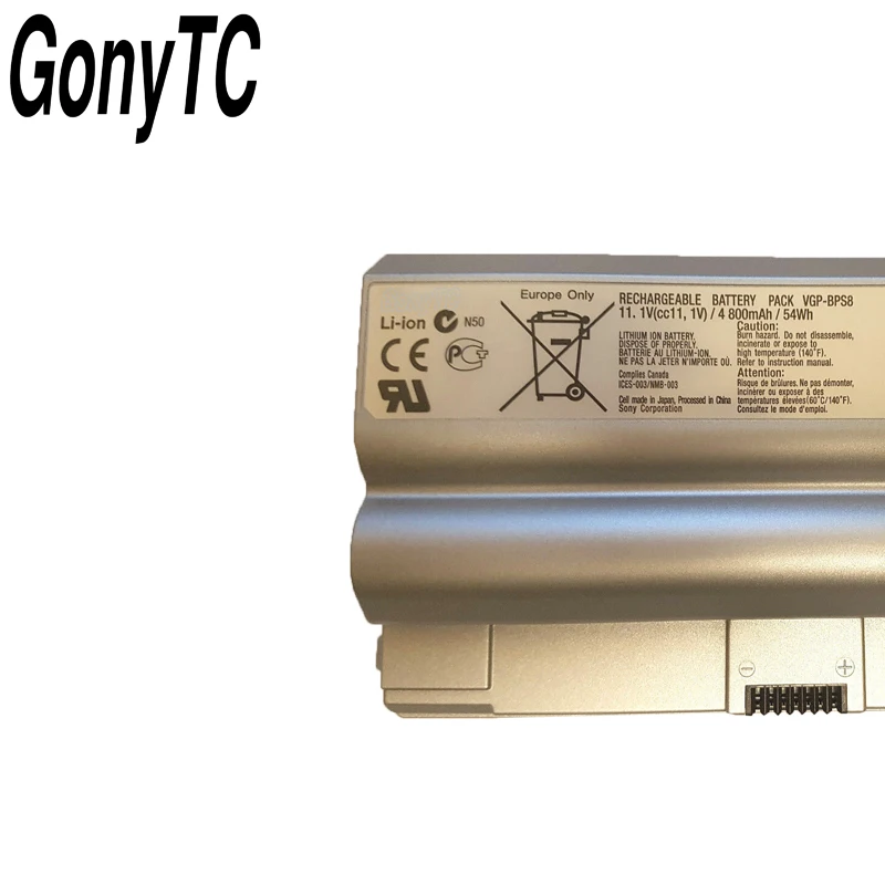 Оригинальный VGP BPS8 6 ячеек ноутбук Батарея для SONY VAIO BPL8 BPS8A FZ50B FZ90S|Аккумуляторы