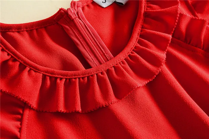 О-образным вырезом Flutter Sleeve dress для женщин Новое поступление высокое качество