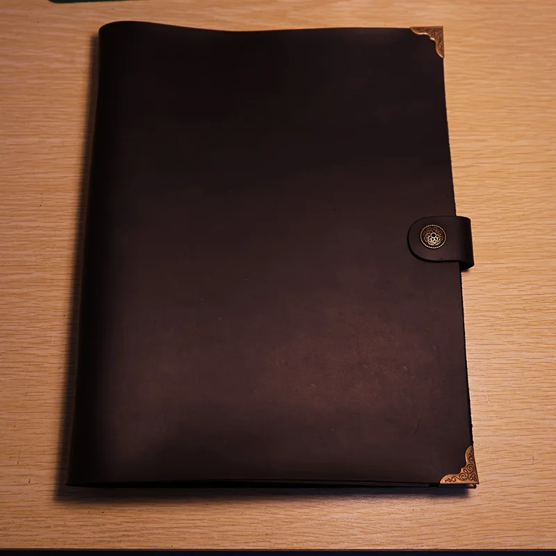 A4 size handmade notebook genuine leather journal notebook 3 holes kraft planner filler paper vintage school supplies notebook