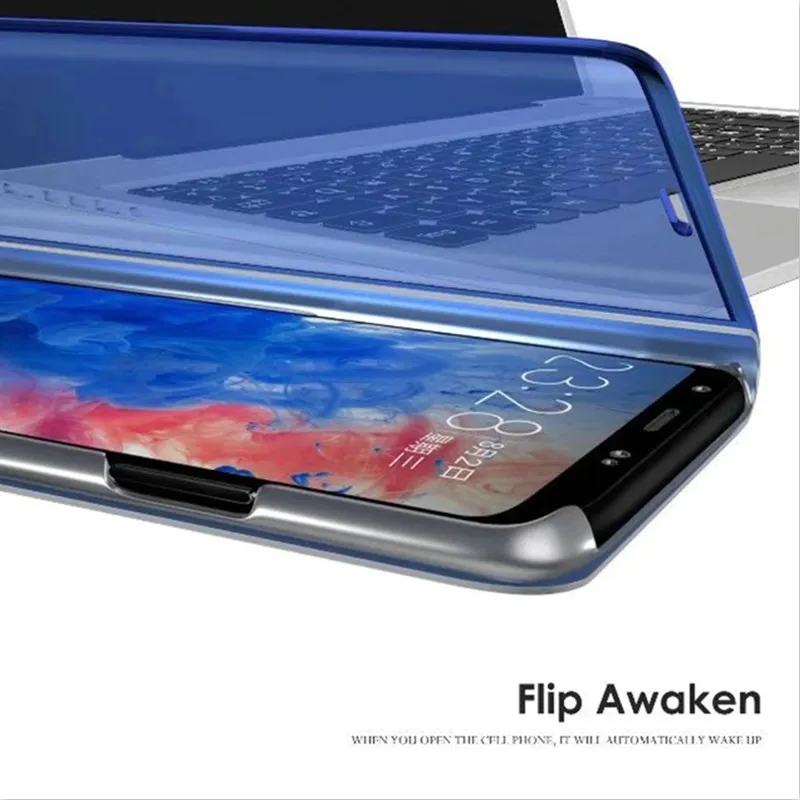 Smart Mirror Flip Case For Samsung Galaxy S10e S10 Lite S8 S9 Note 9 8 J7 J5 J3 A3 A5 A7 2017 J4 J8 J6 A6 A8 Plus 2018 Cover | Мобильные