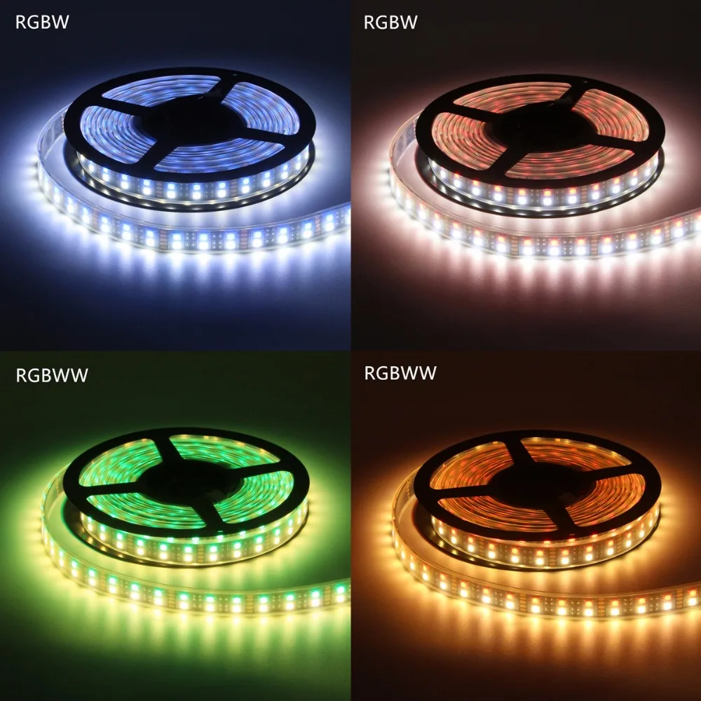Светодиодная лента RGB водонепроницаемая черная 5050 DC12 в 120 светодиодов/м
