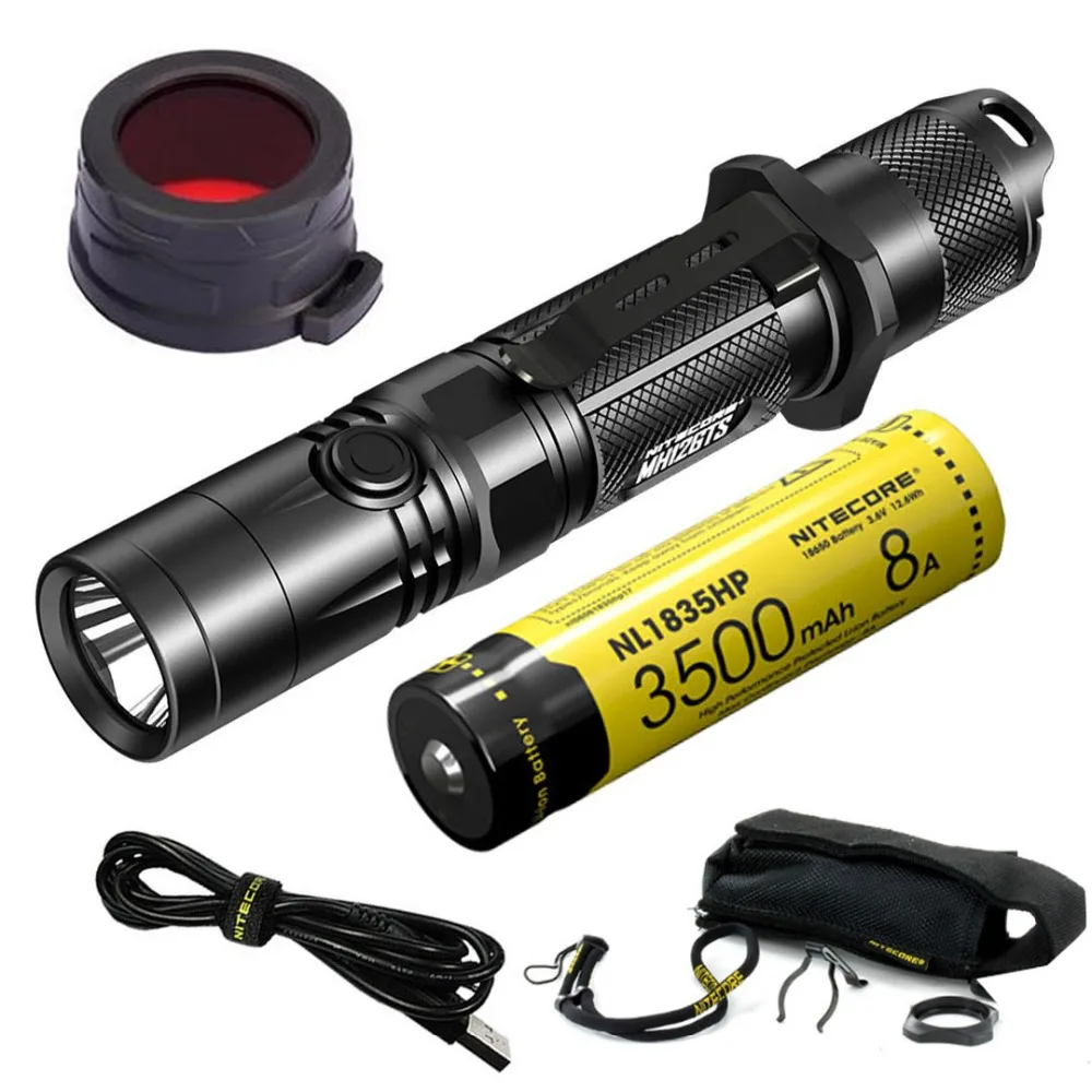 Перезаряжаемый USB фонарик Nitecore MH12GTS 1800 люмен с высокопроизводительным