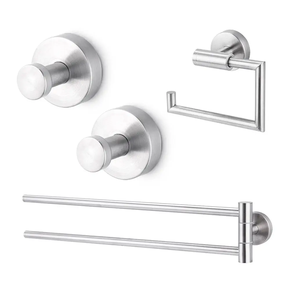 Set of 3 Smartloc набор аксессуаров для ванной комнаты из нержавеющей стали, держатель для туалетной бумаги, крючок для полотенец, вешалка для полотенец, настенный держатель - Цвет: Set of 3