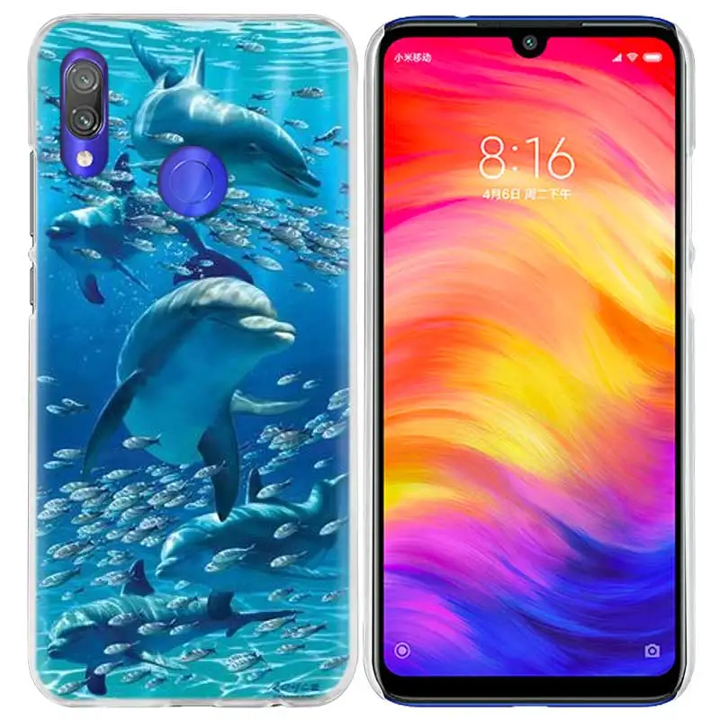 Милый чехол с дельфином для Xiao mi Red mi Go Note 7 6 6A Pro S2 5 5A 4X mi A1 A2 9 mi x 3 5G 8 lite Play F1 жесткий чехол для телефона с животными - Цвет: 09