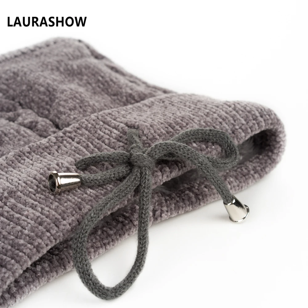 Lavashow 1 комплект для взрослых зимняя шапка с шарфом 15-16 см мяч из натурального меха енота помпоны шапка вязаная шапка Skullies женские шапочки