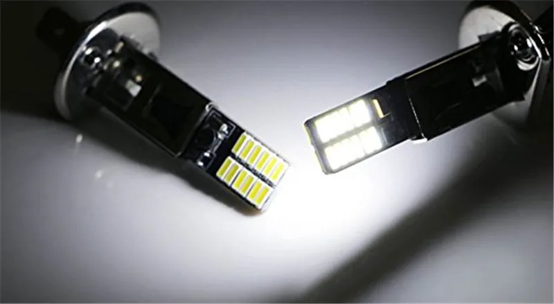 4 шт. супер белый 6500K H1 H3 24-SMD Белый светодиодный Противотуманные фары для вождения DRL Canbus противотуманные фары