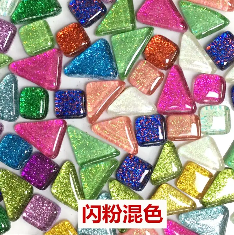 150 г/пакет разноцветные стеклянные мозаичные плитки для творчества и рукоделия