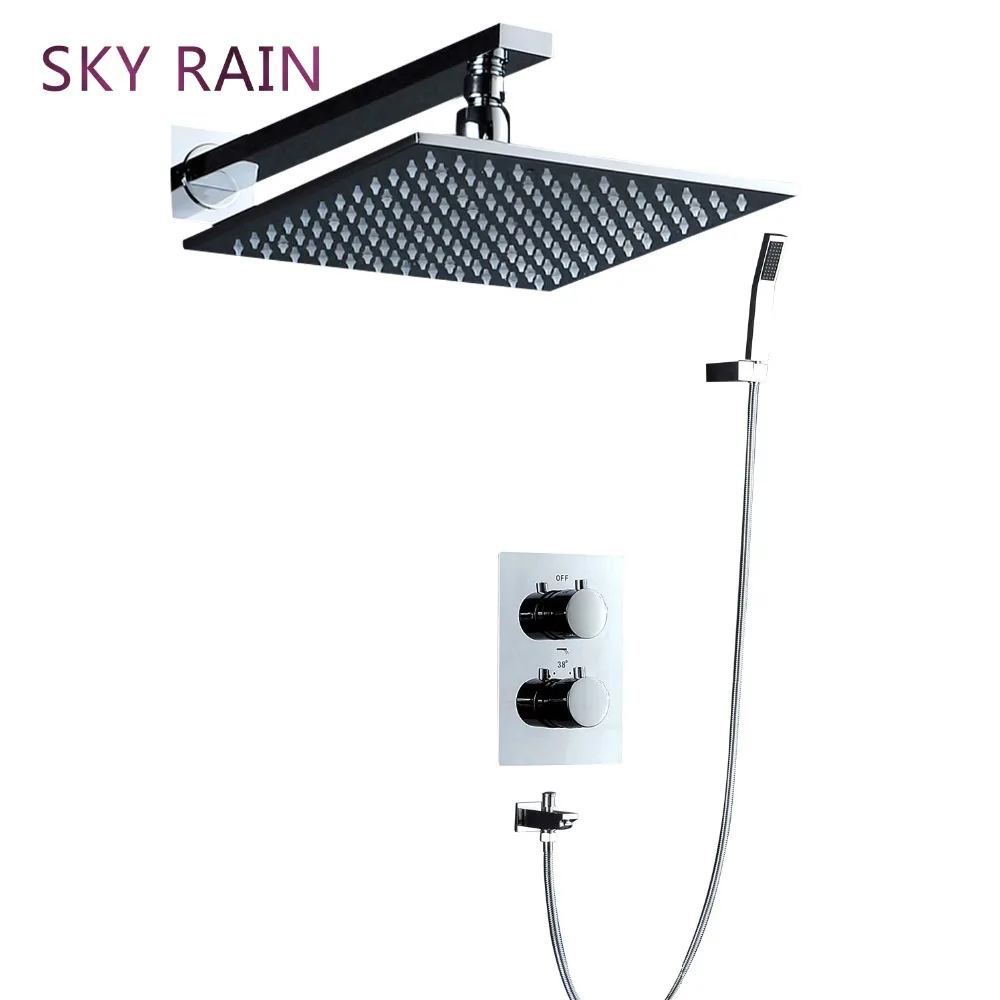 Душевая лейка SKY RAIN с термостатом светодиодный кран для душа 2 способа работы