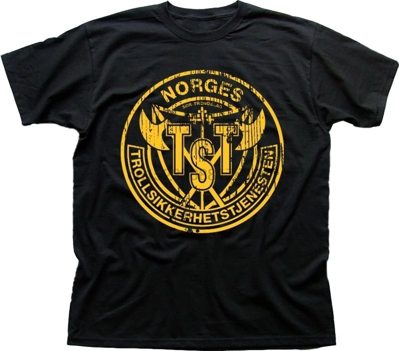 NORGES TROLL SECURITY SERVICE TROLLSIKKERHETSTJENESTEN Cotton T-shirt 9606 T Shirts Man Clothing Free Shipping Top Tee |
