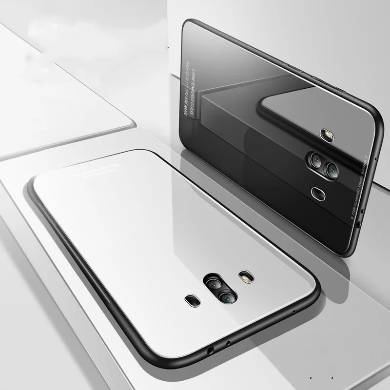 Xinchentech для Huawei mate 10 Pro стеклянный чехол Роскошная силиконовая рамка + стеклянная