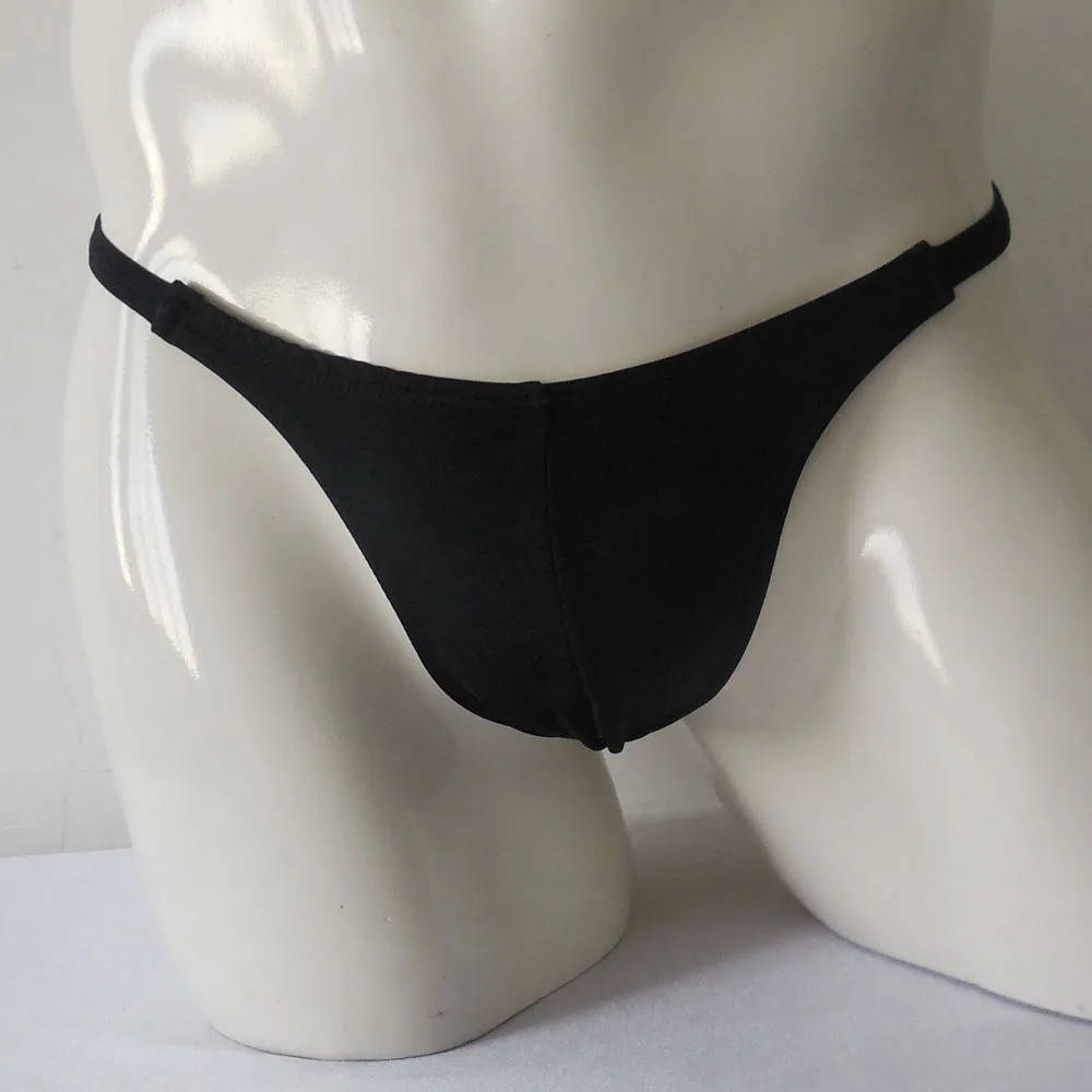 Нижнее белье мужское 1 шт. черные эротические трусы мини стринги с Т образной