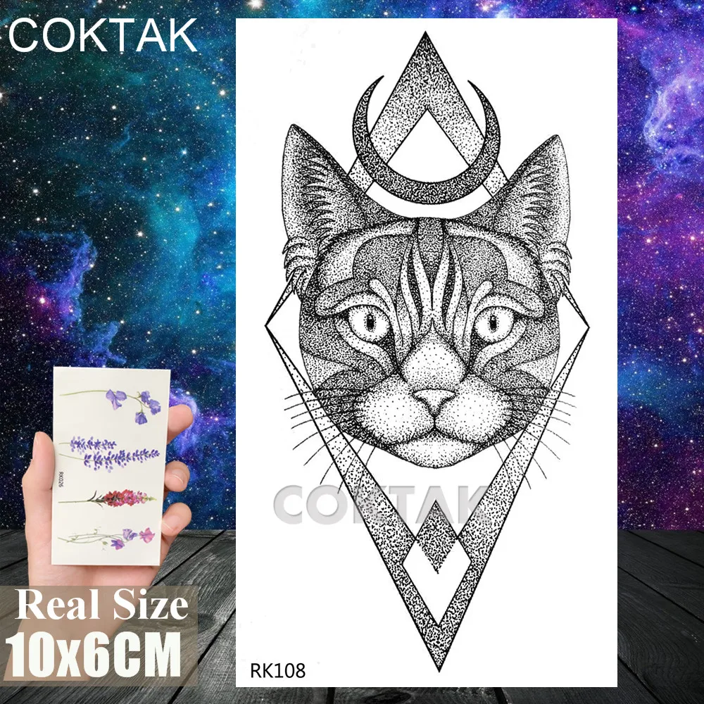 CRK108 Акварельные цветочные Временные татуировки Лавандовая наклейка "Одуванчик" поддельные водостойкие татуировки наклейка для женский боди-арт ноги лист татуировки - Цвет: CRK108